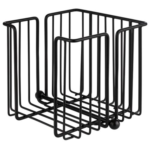 Aps, APS Serviettenhalter URBAN, Metall verchromt; 19x19x18 cm (LxBxH); schwarz; quadratisch