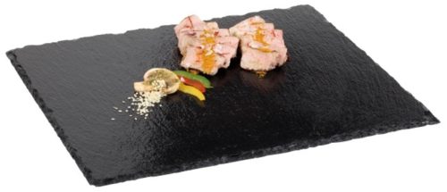 Aps, APS GN 2/4 Naturschieferplatte MORRA; GN 1/2, 32.5x26.5x0.7 cm (LxBxH); schwarz; rechteckig