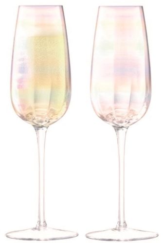 LSA International, LSA International Sektgläser-Set Pearl Transparent Glas 23.2 cm 6.2 cm - Farbe: Perlmutt - Sektgläser-Set