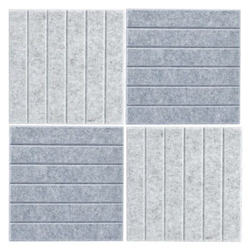 zeller, ZELLER Pinboard-Set, 4tlg. 30x30 cm 11579 hell-/dunkelgrau