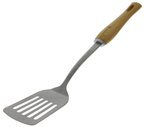 de BUYER, De Buyer Pfannenwender Nostalgy Braun/Silber Edelstahl/Holz 8 cm - Farbe: silber-braun - Pfannenwender