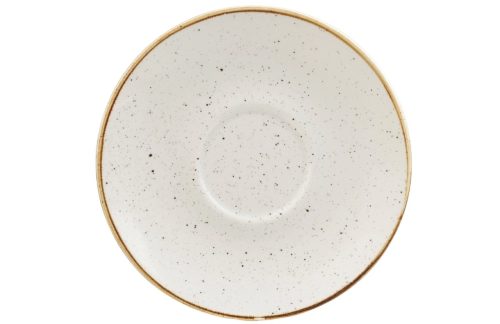 Churchill, Churchill Cappuccino Untere Stonecast Barley White; 15.6 cm (Ø); weiss/braun; rund; 12 Stück / Pack