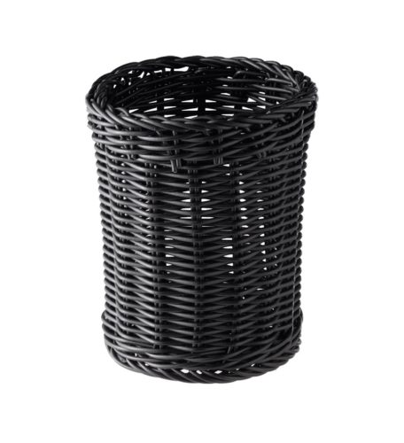 Aps, APS Besteck-Korb  Economic rund; 12x15 cm (ØxH); schwarz