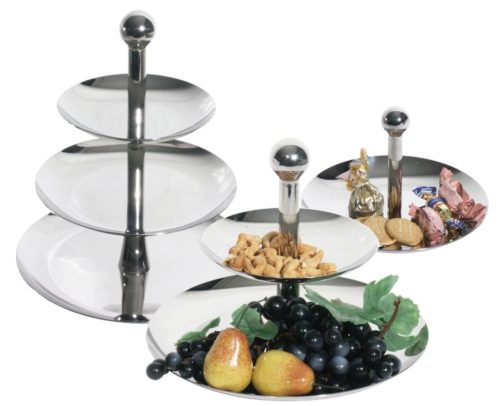 Contacto, Etagère Contacto Bander Silber Edelstahl 22 cm - Etagère