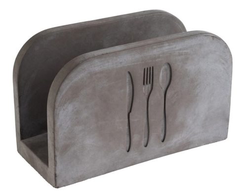Aps, APS Serviettenhalter Element - Farbe: Silber - Material: Schiefer - Serviettenhalter