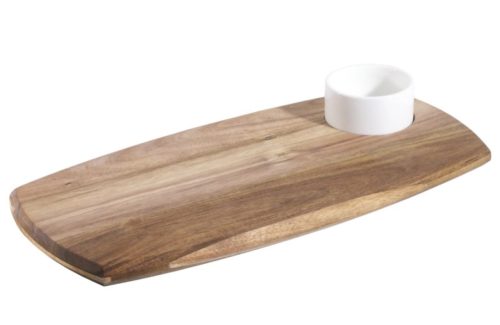 Contacto, Dip Contacto Bander Braun Holz/Porzellan - Material: Akazienholz/Porzellan - Dip