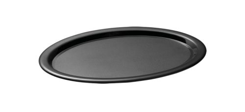 Aps, APS Serviertablett; 28.5x21.5x1.5 cm (LxBxH); schwarz; oval
