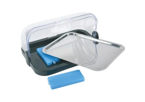 Aps, APS Buffetvitrine; 44x32x20.5 cm (LxBxH); transparent/schwarz; rechteckig