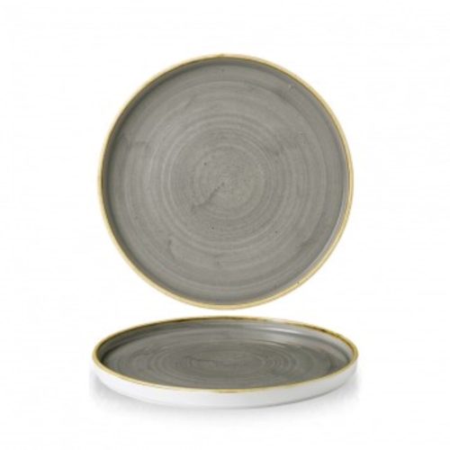 Churchill, Churchill Teller rund Stonecast Peppercorn mit erhöhtem Rand; 21x2 cm (ØxH); grau/braun; rund; 6 Stück / Pack