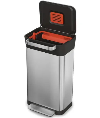Joseph Joseph, Recyclingstation Joseph Joseph Titan Edelstahl/Schwarz Edelstahl/Kunststoff 68 cm 30 l - Recyclingstation