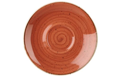 Churchill, Churchill Cappuccino Untere Stonecast Orange; 15.6 cm (Ø); orange/braun; rund; 12 Stück / Pack