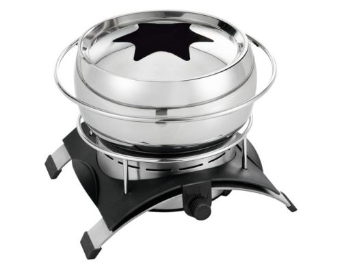 novis, Novis Fondue-Set Inox Fonduetopf mit Rechaud – Fondue Set – edelstahl