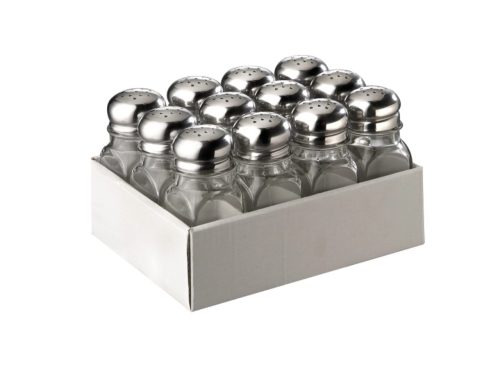 Aps, APS Allzweckstreuer; 4x4x10 cm (BxØxH); silber/transparent; 12 Stück / Pack