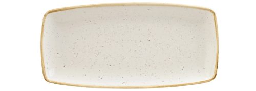 Churchill, Churchill Oblong Platte Stonecast Barley White; 29.5x15 cm (LxB); weiss/braun; rechteckig; 12 Stück / Pack