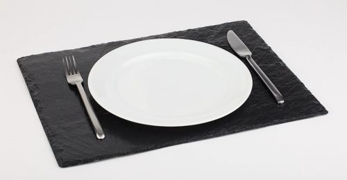 Aps, APS Untersetzer MORRA, 4er Set, Naturschiefer; 45x30x0.7 cm (LxBxH); schwarz; rechteckig