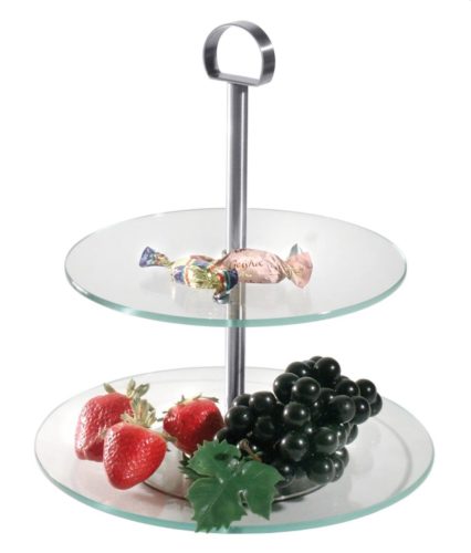 Contacto, Etagère Contacto Bander Transparent Edelstahl/Glas 29 cm - Etagère