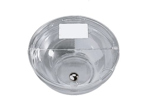 Aps, APS Schutzdeckel Lou mit Aussparung; 14.5x14.5x14.5x1.5 cm (LxBxØxH); transparent; rund