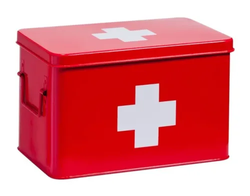 Medizinbox Metall rot 32cm