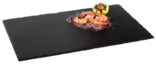 Aps, APS GN 2/4 Naturschieferplatte MORRA; GN 1/1, 53x32.5x1 cm (LxBxH); schwarz; rechteckig