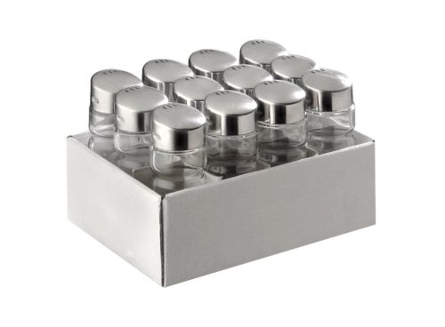 Aps, Aps Transparent Edelstahl/Glas 3 cm 9 cm 3 cm - Material: Edelstahl/ Glas - Salz- und Pfefferstreuer-Set
