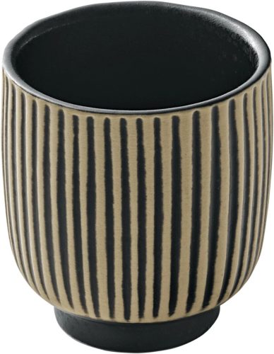 Playground, Playground Obertasse Nara Relief; 100 ml, 7x6.6 cm (ØxH); schwarz/weiss; rund; 6 Stück / Pack