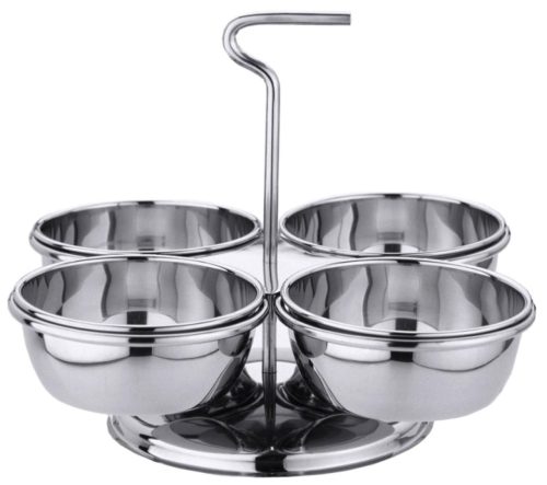 Contacto, Schälchen-Set Contacto Bander Silber Edelstahl 22 cm 14 cm - Schälchen-Set