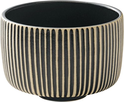 Playground, Playground Becher Nara nieder Relief; 300 ml, 9.7x6.7 cm (ØxH); schwarz/weiss; rund; 6 Stück / Pack