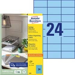 AVERY Zweckform, AVERY ZWECKFORM Etiketten 70x37mm 3449 Universal, blau 100Bl./24St.