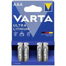 VARTA, VARTA Lithium 6103301404 AAA/LR03, 4 St&uuml;ck