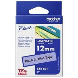 PTOUCH, PTOUCH Band, laminiert schwarz/blau TZe-531 PT-1280VP 12 mm