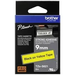 PTOUCH, PTOUCH Band, strong/adh. schwarz/gelb TZe-S621 PT-300 9 mm