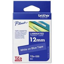 PTOUCH, PTOUCH Band, laminiert weiss/blau TZe-535 PT-1280VP 12 mm