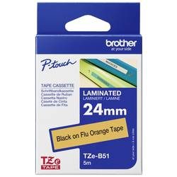 PTOUCH, PTOUCH Band, lam.,fluor. schw./orange TZe-B51 PT-540 24 mm