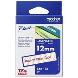 PTOUCH, PTOUCH Band, laminiert rot/klar TZe-132 PT-1280VP 12 mm