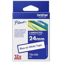 PTOUCH, PTOUCH Band, laminiert blau/weiss TZe-253 PT-2450DX 24 mm