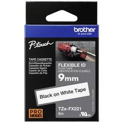 PTOUCH, PTOUCH Flexitape lamin. schwarz/weiss TZe-FX221 zu PT-550 9 mm