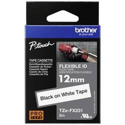 PTOUCH, PTOUCH Flexitape lamin. schwarz/weiss TZe-FX231 zu PT-550 12 mm