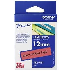 PTOUCH, PTOUCH Band, laminiert schwarz/rot TZe-431 PT-1280VP 12 mm