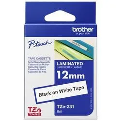 PTOUCH, PTOUCH Band, laminiert schwarz/klar TZe-131 PT-1280VP 12 mm