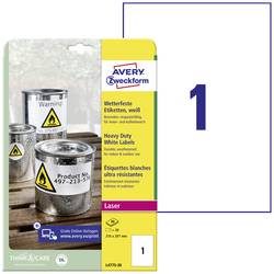 AVERY Zweckform, AVERY ZWECKFORM Laser-Etiketten 210x297mm L4775-20 weiss,wetterfest 20 St./20 Bl.