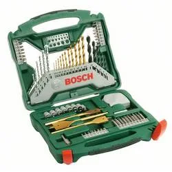 Bosch Accessories 2607019329 X-Line 70teilig Bohrer- und Bit-Sortiment Metall, Stein, Beton, Holz, Mauerwerk