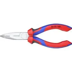 Knipex, Flachrundzange 160 mm gewin.Kopf verc.
