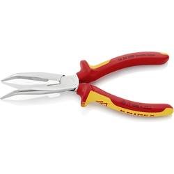 Knipex 26 26 200 VDE Flachrundzange 45° gebogen Vanadium Elektrostahl 200 mm