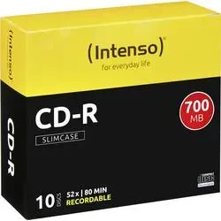 Intenso, INTENSO CD-R Slim 80MIN/700MB 1001622 52X 10 Pcs