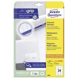 AVERY Zweckform, AVERY ZWECKFORM Universal-Etiketten 70x36mm 3490 weiss 720 Stk./25 + 5 Blatt