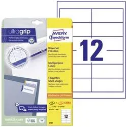 AVERY Zweckform, AVERY ZWECKFORM Universal-Etiketten 97x42.3mm 4781 weiss 360 Stk./25 + 5 Blatt