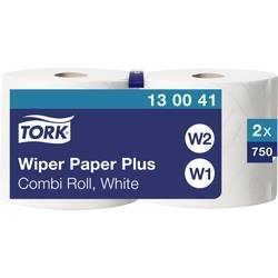 Tork, Tork Wischtuchrolle W1, W2 2-lagig Gerollt Weiß 2 Rollen à 750 Blatt