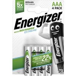 Energizer, Energizer AAA Wiederaufladbare Batterien Extreme HR03 800 mAh NiMH 1,2 V 4 Stück