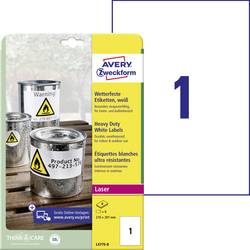AVERY Zweckform, AVERY ZWECKFORM Wetterfeste-Etikett. 210x297mm L4775-8 weiss 8 Blatt/8 Stk.