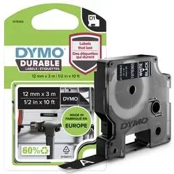 DYMO, DYMO D1 Vinyl Band 12mmx3m 1978365 weiss/schwarz